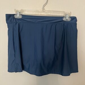 Crown & Ivy Women's Swim Skirt Blue Teal Attached Bottoms Size M New